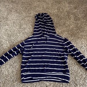 super cute striped long sleeve hooded